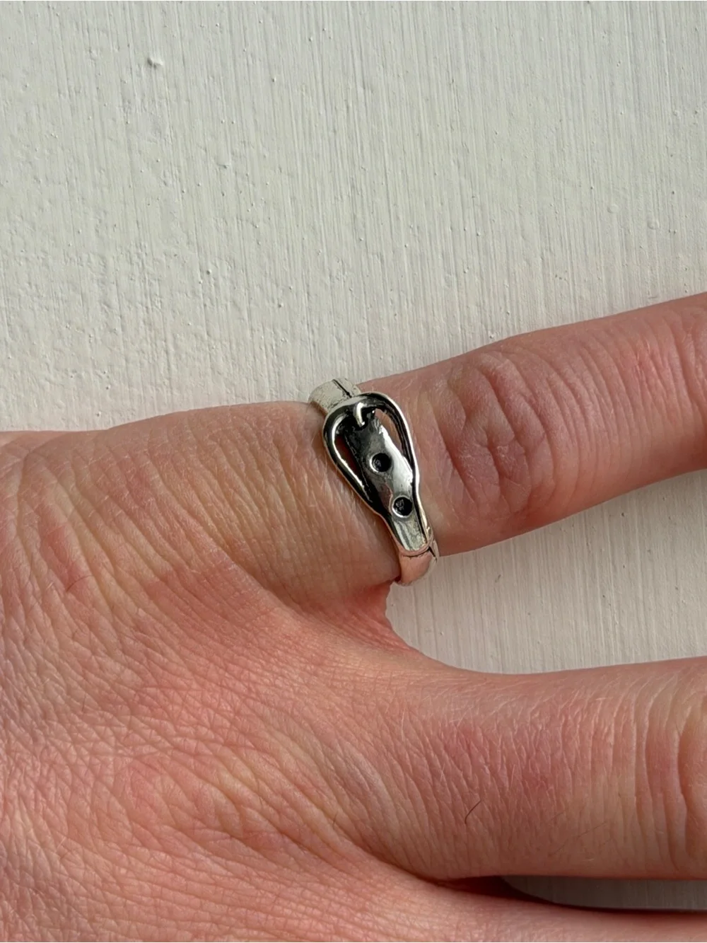 Vintage Silver Belt Buckle Ring